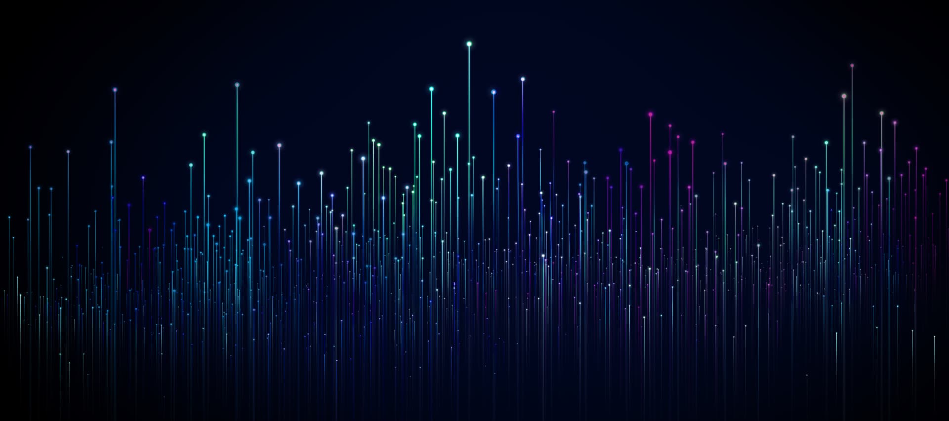 Abstract visualisation of governed data signals in brand navy